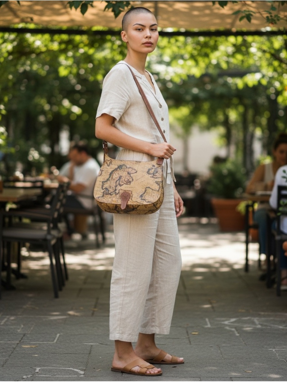 Patricia Nash London Saddlebag European Map Leather Crossbody Shoulder Purse - Picture 15 of 15